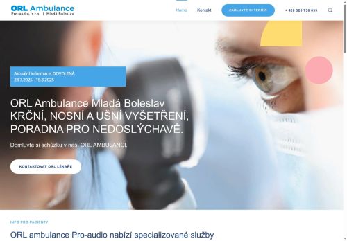 Zobrazit webové stránky ORL ambulance Pro-audio, s.r.o.