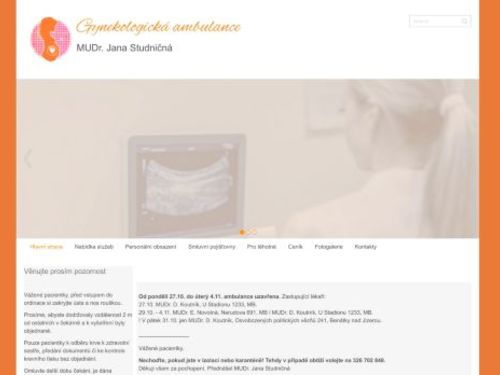 Gynekologická ambulance - MUDr. Jana Studničná