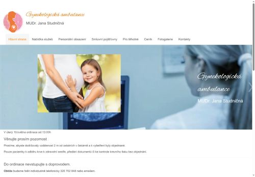 Zobrazit webové stránky Gynekologická ambulance - MUDr. Jana Studničná