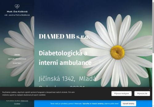 Zobrazit webové stránky Diabetologická a interní ambulance DIAMED MB s.r.o. - MUDr. Anežka Belzová