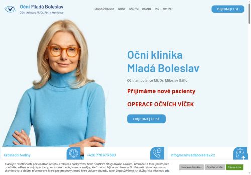 Zobrazit webové stránky Oční klinika - MUDr. Petra Krejčířová, MUDr. Miloslav Gáffor, MUDr. Zbyněk Bittner
