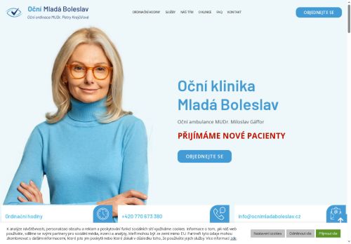 Zobrazit webové stránky Oční klinika - MUDr. Petra Krejčířová, MUDr. Miloslav Gáffor, MUDr. Zbyněk Bittner