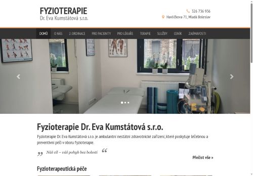 Zobrazit webové stránky Fyzioterapie Dr. Eva Kumstátová s.r.o.