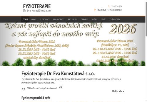 Zobrazit webové stránky Fyzioterapie Dr. Eva Kumstátová s.r.o.
