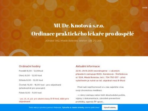 Praktický lékař pro dospělé - MUDr. Hana Knotová