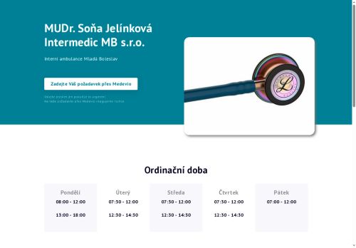 Zobrazit webové stránky Interní ambulance Intermedic MB s.r.o. - MUDr. Soňa Jelínková