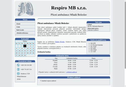 Zobrazit webové stránky Plicní ambulance Respiro MB s.r.o. - MUDr. Michaela Baerová