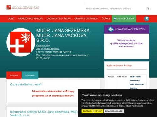 Praktický lékař pro děti a dorost - MUDr. Jana Sezemská, MUDr. Jana Vacková