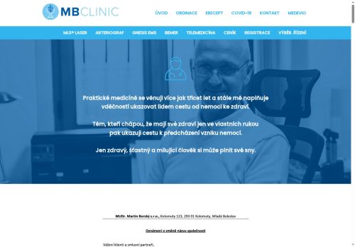 Zobrazit webové stránky Praktický lékař pro dospělé - MUDr. Martin Borský