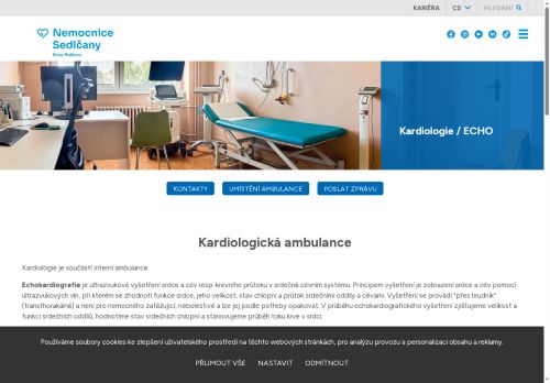 Zobrazit webové stránky Echokardiografie - Nemocnice Sedlčany