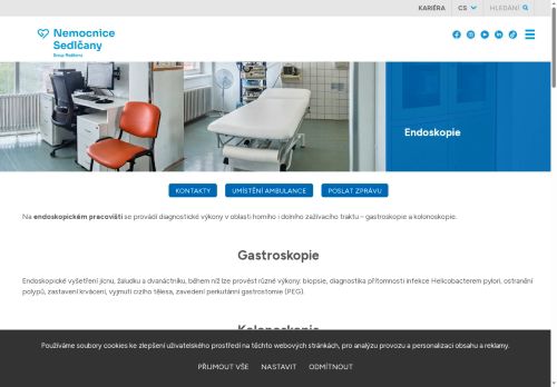 Zobrazit webové stránky Endoskopická ambulance - Nemocnice Sedlčany