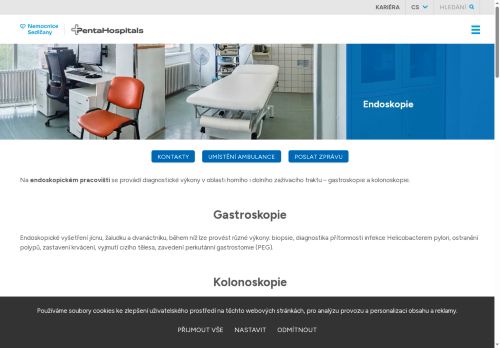 Zobrazit webové stránky Endoskopická ambulance - Nemocnice Sedlčany