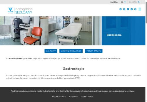 Zobrazit webové stránky Endoskopická ambulance - Nemocnice Sedlčany