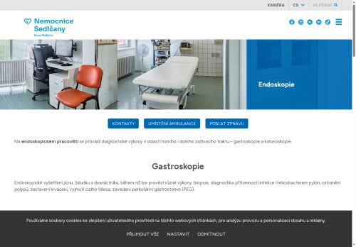 Zobrazit webové stránky Endoskopická ambulance - Nemocnice Sedlčany