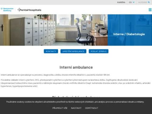 Interní a diabetologická ambulance - Nemocnice Sedlčany