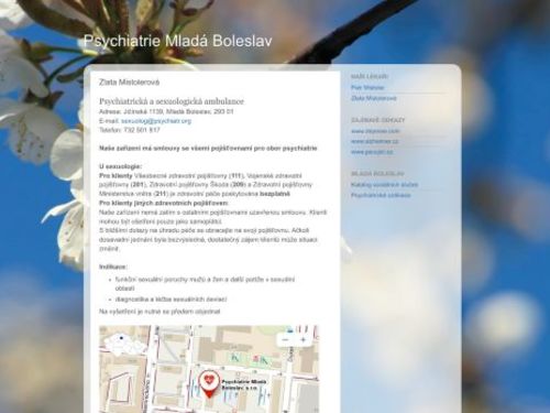 Sexuologická ambulance Psychiatrie Mladá Boleslav s.r.o. - MUDr. Zlata Mistolerová