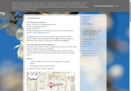 Zobrazit webové stránky Sexuologická ambulance Psychiatrie Mladá Boleslav s.r.o. - MUDr. Zlata Mistolerová