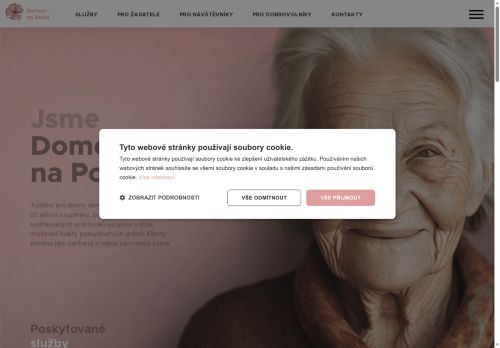 Webové stránky Domov na Polní, příspěvková organizace, Vyškov