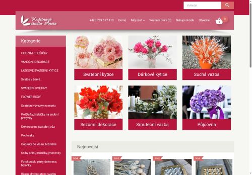 Zobrazit webové stránky Květinové studio Aneta