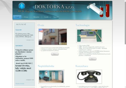 Zobrazit webové stránky Praktický lékař pro dospělé DOKTORKA s.r.o. - MUDr. Dagmar Karásková