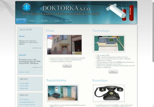 Zobrazit webové stránky Praktický lékař pro dospělé DOKTORKA s.r.o. - MUDr. Dagmar Karásková