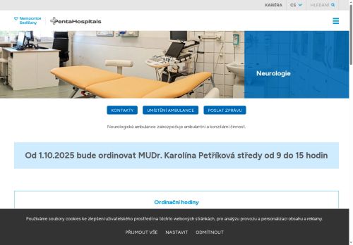 Zobrazit webové stránky Neurologická ambulance - Nemocnice Sedlčany - MUDr. Roman Kalkus