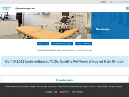 Neurologická ambulance - Nemocnice Sedlčany - MUDr. Roman Kalkus