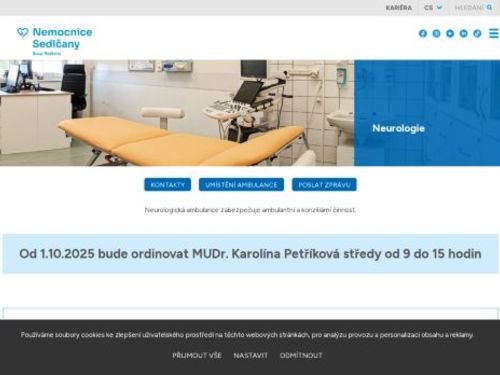 Neurologická ambulance - Nemocnice Sedlčany - MUDr. Roman Kalkus