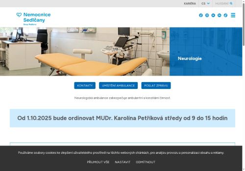 Zobrazit webové stránky Neurologická ambulance - Nemocnice Sedlčany - MUDr. Roman Kalkus