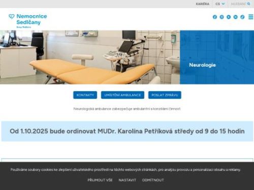 Neurologická ambulance - Nemocnice Sedlčany - MUDr. Roman Kalkus