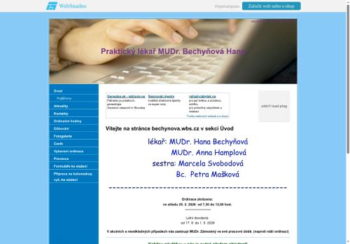 Zobrazit webové stránky Praktický lékař pro dospělé - MUDr. Hana Bechyňová