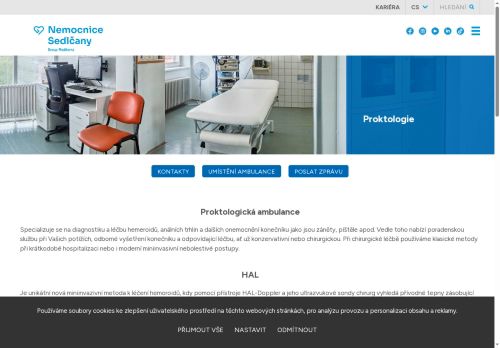 Zobrazit webové stránky Proktologická ambulance - Nemocnice Sedlčany