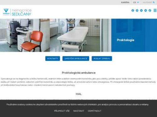 Proktologická ambulance - Nemocnice Sedlčany