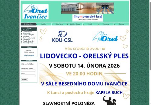 Zobrazit webové stránky Orel Ivančice