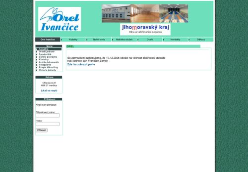 Zobrazit webové stránky Orel Ivančice