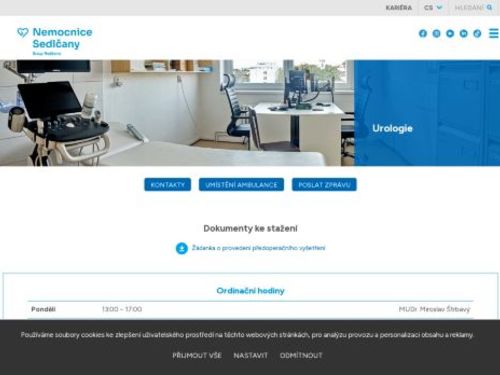 Urologická ambulance - Nemocnice Sedlčany