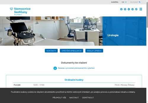 Zobrazit webové stránky Urologická ambulance - Nemocnice Sedlčany