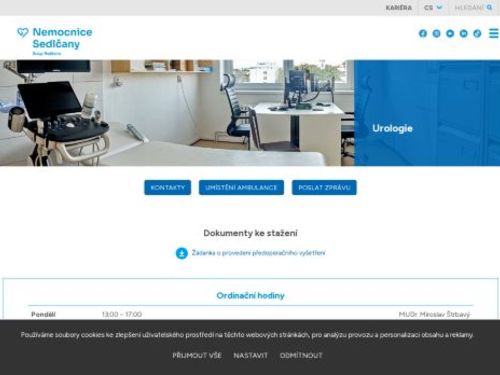 Urologická ambulance - Nemocnice Sedlčany