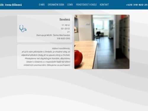 Praktický lékař pro dospělé - MUDr. Irena Bilinová