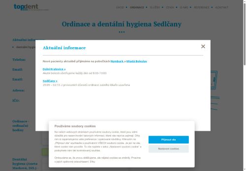 Zobrazit webové stránky Zubní ordinace Topdent s.r.o.