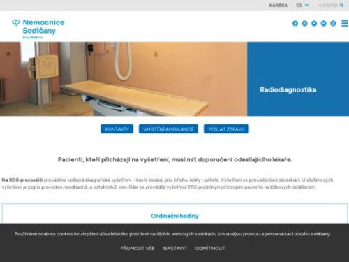 RTG (rentgen) pracoviště - Nemocnice Sedlčany