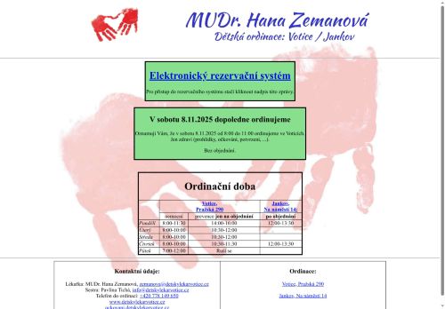 Zobrazit webové stránky Praktický lékař pro děti a dorost - MUDr. Hana Zemanová