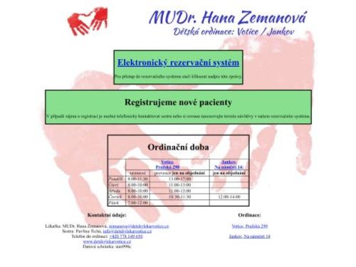 Praktický lékař pro děti a dorost - MUDr. Hana Zemanová