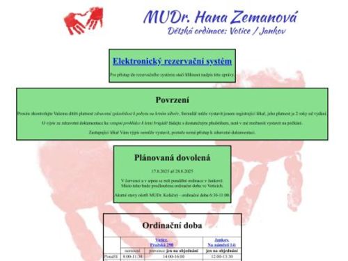 Praktický lékař pro děti a dorost - MUDr. Hana Zemanová