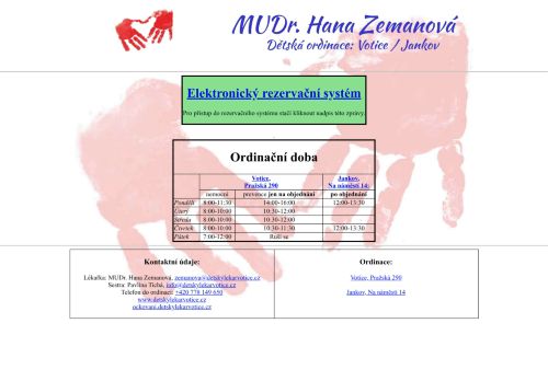 Zobrazit webové stránky Praktický lékař pro děti a dorost - MUDr. Hana Zemanová