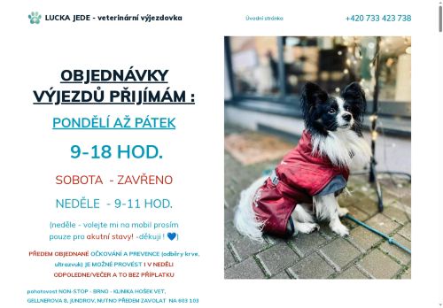 Zobrazit webové stránky LUCKA JEDE - veterinární výjezdovka