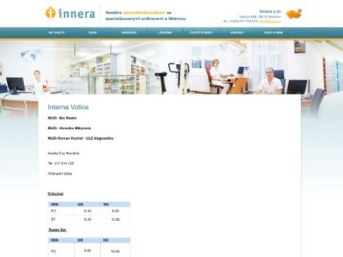 Interní a kardiologická ambulance - MUDr. Radek Bár, MUDr. Helena Chmelařová, MUDr. Roman Kuchař