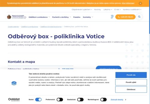 Zobrazit webové stránky Odběrový box - Nemocnice Rudolfa a Stefanie Benešov