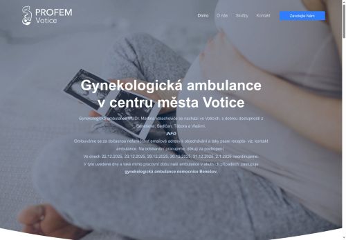 Zobrazit webové stránky Gynekologie PROFEM s.r.o. - MUDr. Martin Valachovič