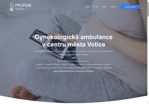 Zobrazit webové stránky Gynekologie PROFEM s.r.o. - MUDr. Martin Valachovič